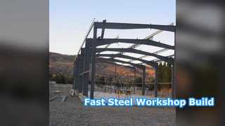 Lightweight Steel Workshop Frame Fast Construction
